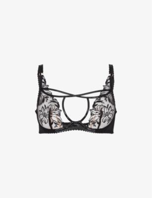 Ozella plunge underwired stretch-mesh bra by AGENT PROVOCATEUR