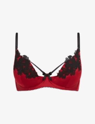 Penelopi Plunge Underwired Silk Bra by AGENT PROVOCATEUR
