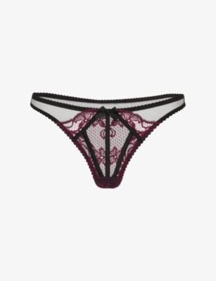 Rozlyn Mesh and Lace Thong by AGENT PROVOCATEUR