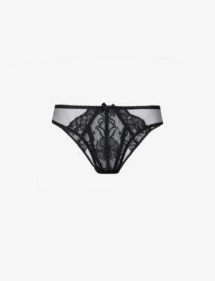 Rozlyn high-leg mesh and lace briefs by AGENT PROVOCATEUR