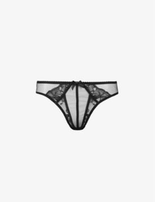 Rozlyn mesh and lace open briefs by AGENT PROVOCATEUR