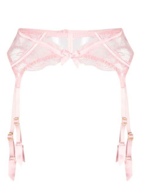 Rozlyn sheer-lace waist suspender by AGENT PROVOCATEUR