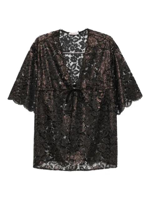 Trixa metallic-lace top by AGENT PROVOCATEUR