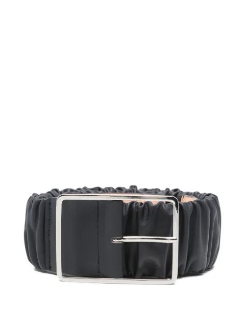 Mabel ruched leather belt by AGL