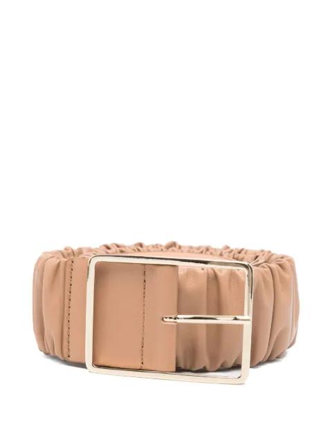 Mabel ruched leather belt by AGL