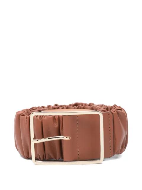 Mabel ruched leather belt by AGL
