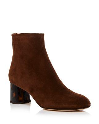 Women's Veta Back Zip Block Heel Booties by AGL