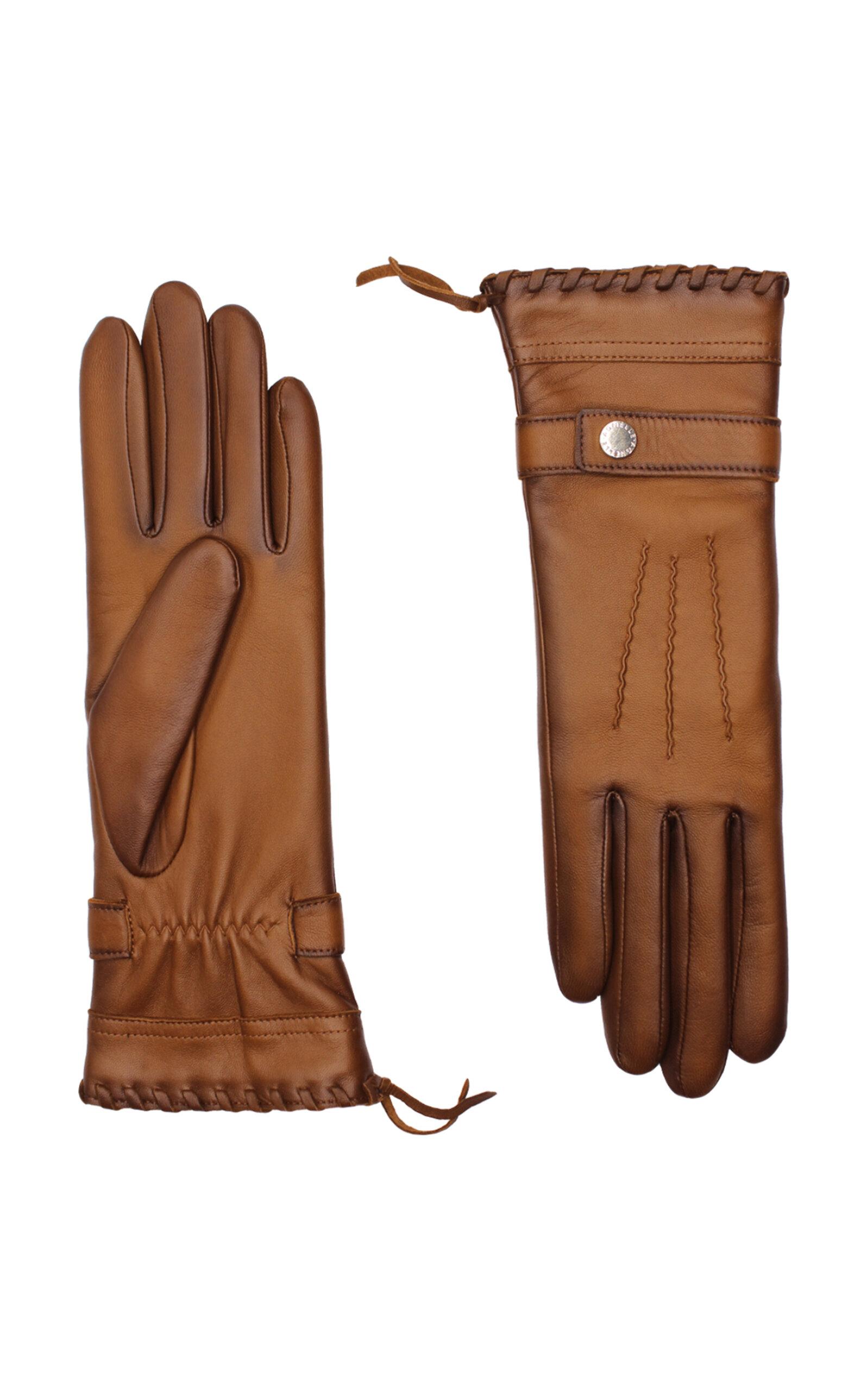 Agnelle Dallas Cashmere-Lined Leather Gloves - Moda Operandi by AGNELLE