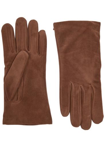 Ines cashmere-lined suede gloves by AGNELLE