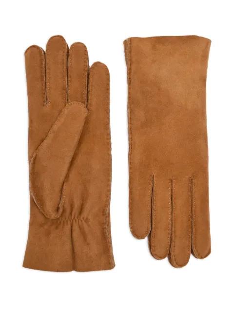 suede gloves by AGNELLE