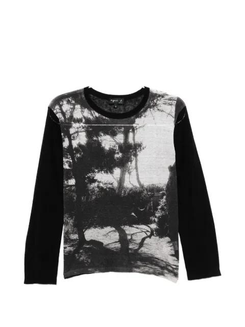 Ombre photoprint sweater by AGNES B.