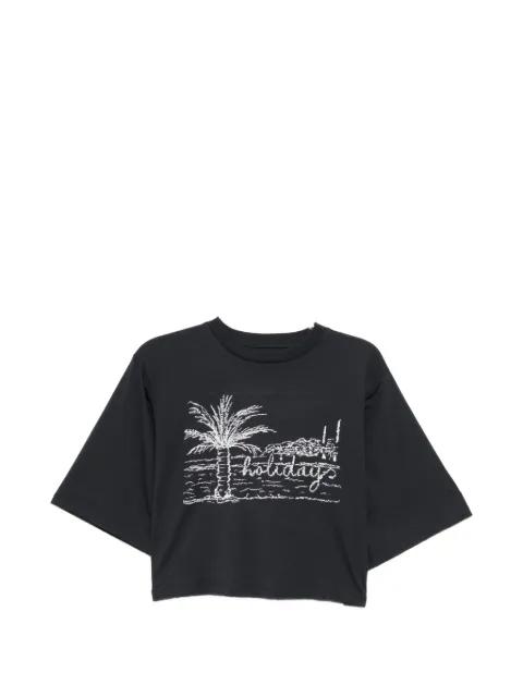 YOKO COTTON  cropped T-SHIRT by AGNES B.