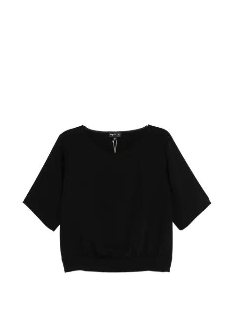 black crape top by AGNES B.