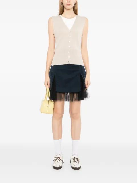 button ribbed knitted top by AGNES B.