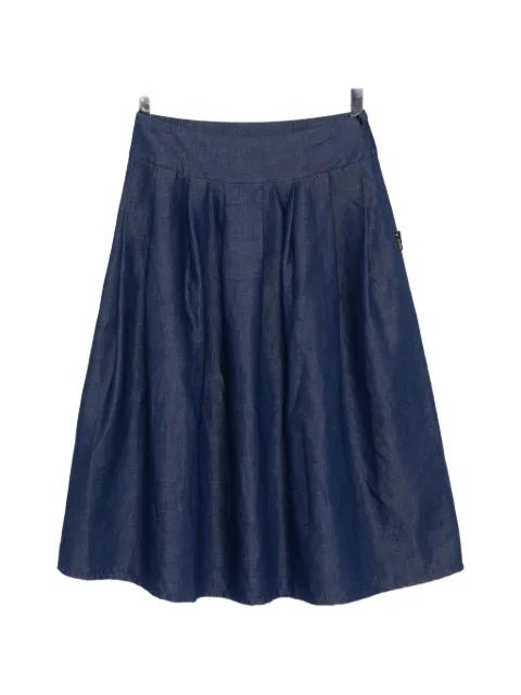 denim pleated skirt by AGNES B.