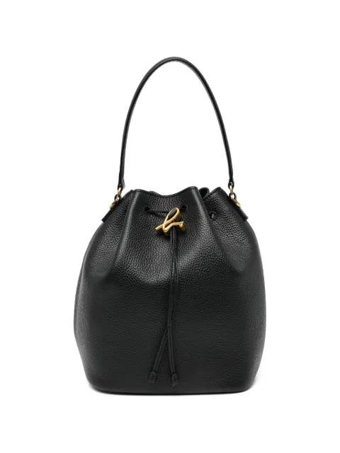 drawstring leather bucket bag by AGNES B.