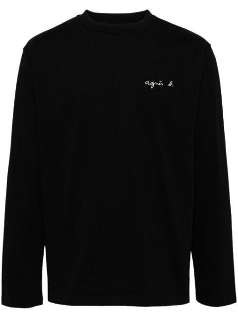 embroidered-logo cotton T-shirt by AGNES B.