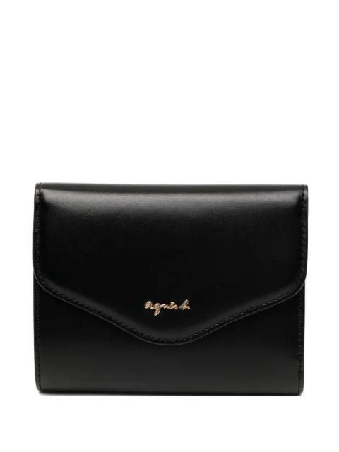 flap leather wallet by AGNES B.