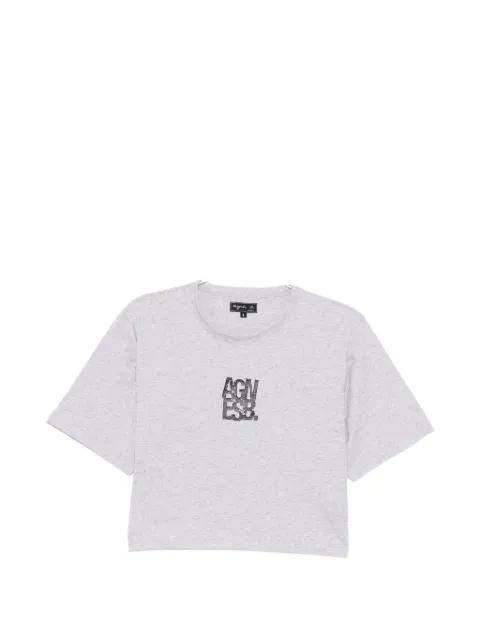 graphic crop T-shirt by AGNES B.