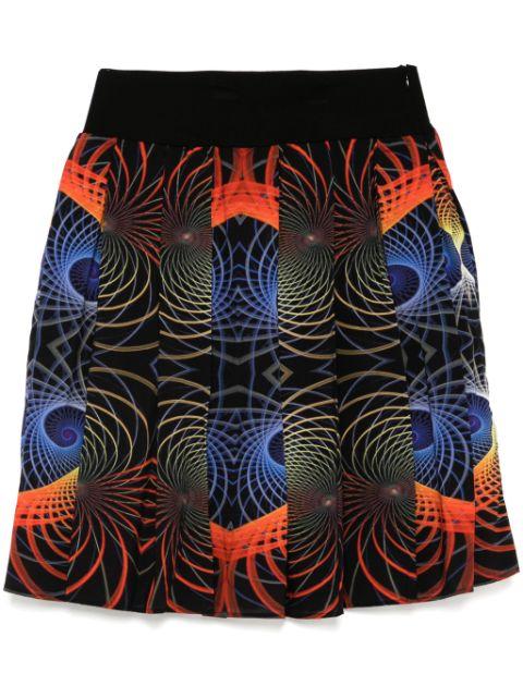 graphic print pleated skirt by AGNES B.