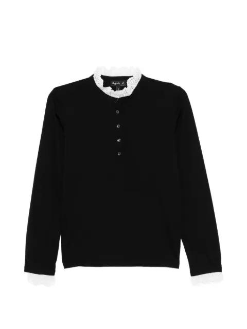 lace collar top by AGNES B.