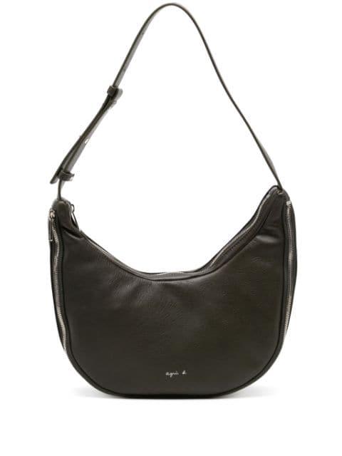 leather shoulder bag by AGNES B.