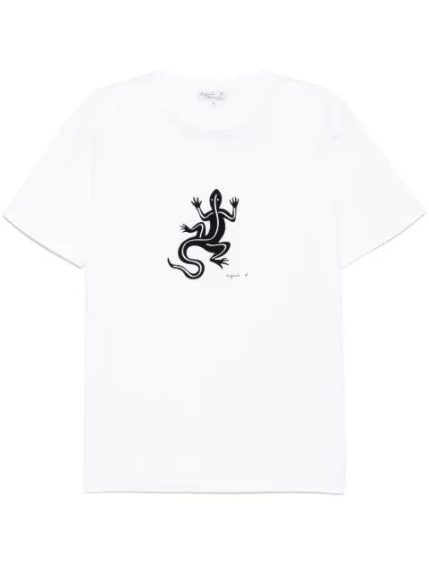 lizard-print T-shirt by AGNES B.