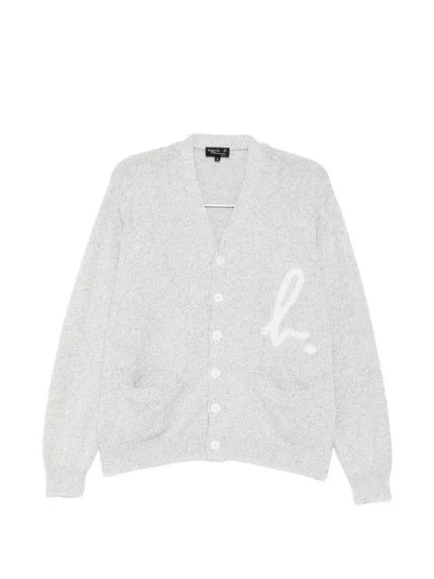 logo V-neck cardigan by AGNES B.