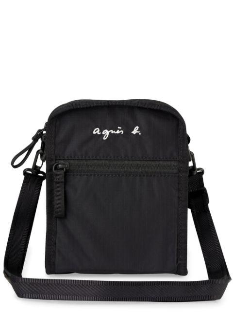 logo-embroidered crossbody bag by AGNES B.