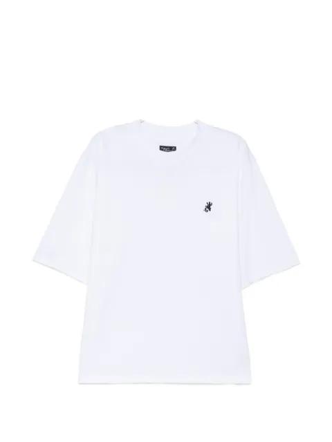 logo-embroidered round neck T-shirt by AGNES B.