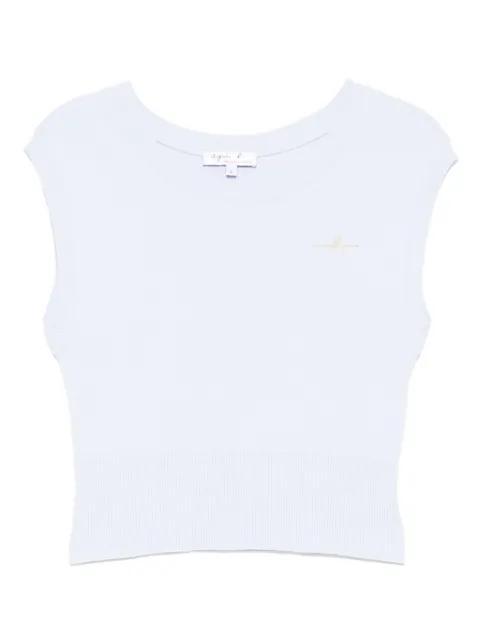 logo-embroidered vest by AGNES B.