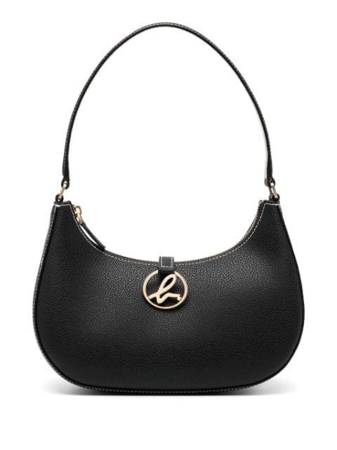 logo-lettering leather shoulder bag by AGNES B.