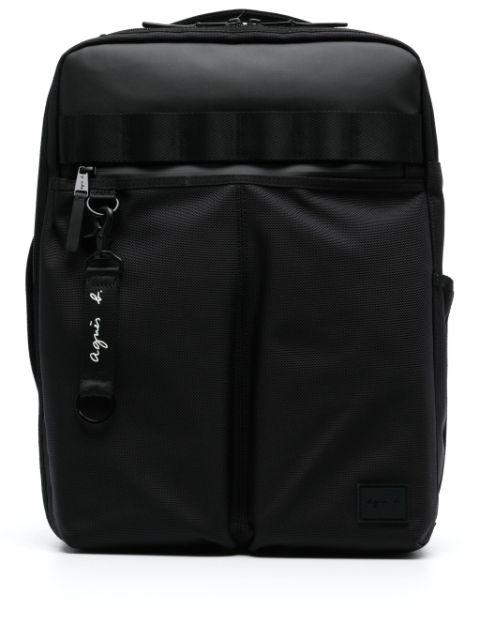 logo-patch backpack by AGNES B.