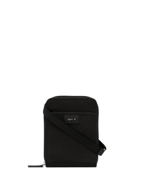 logo-patch messenger bag by AGNES B.