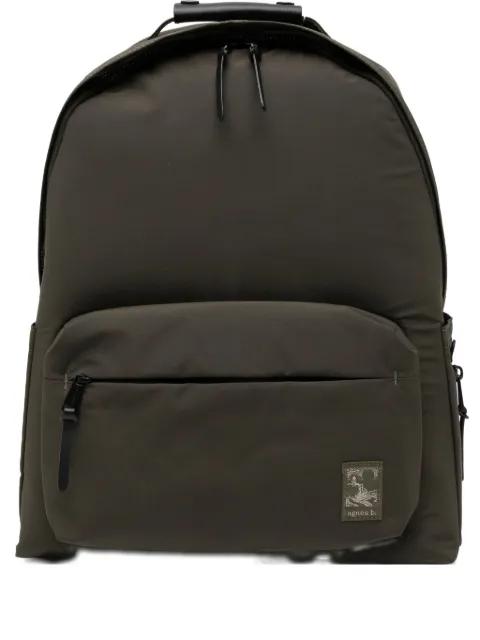 logo-patched backpack by AGNES B.