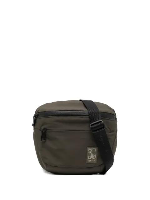 logo-patched messenger bag by AGNES B.