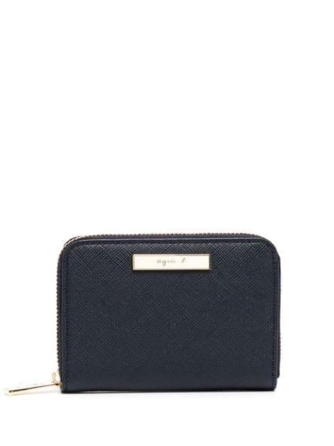 logo-plaque leather wallet by AGNES B.