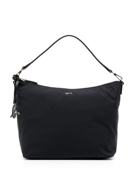 logo-plaque zipped crossbody bag by AGNES B.