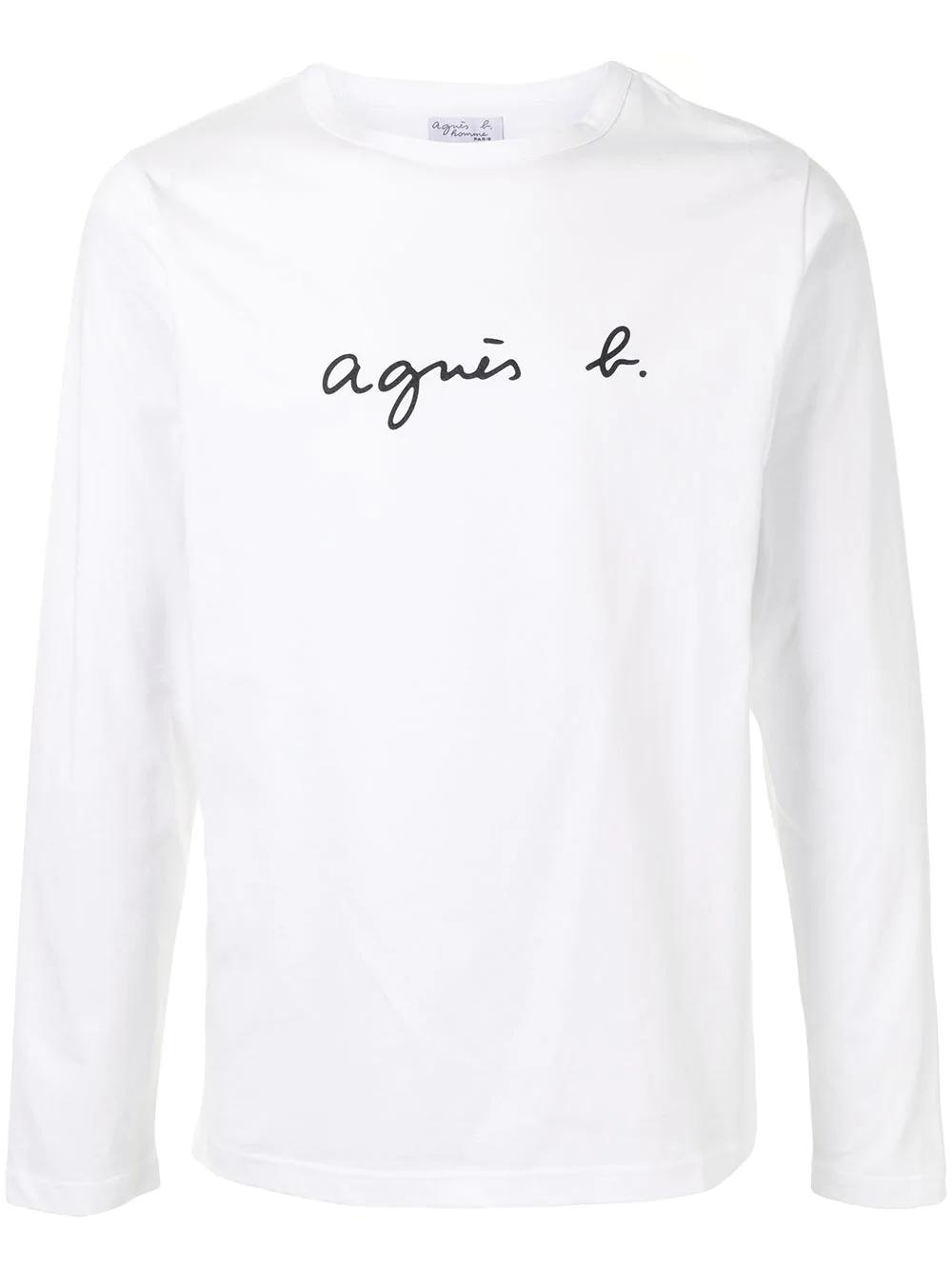 logo-print cotton T-Shirt by AGNES B.