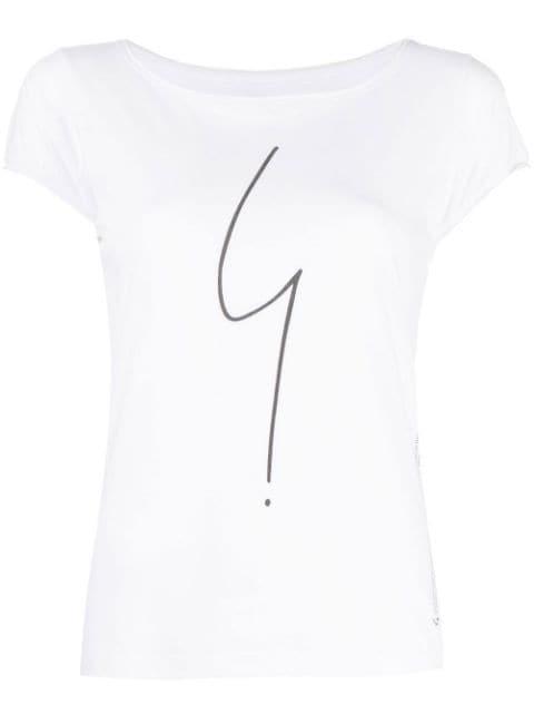 logo-print cotton T-shirt by AGNES B.