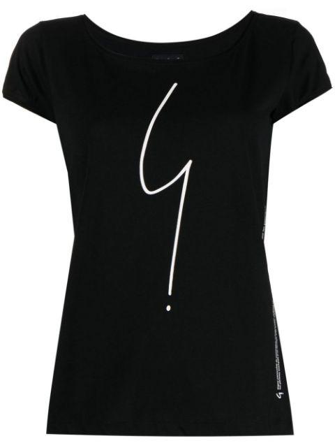 logo-print cotton T-shirt by AGNES B.