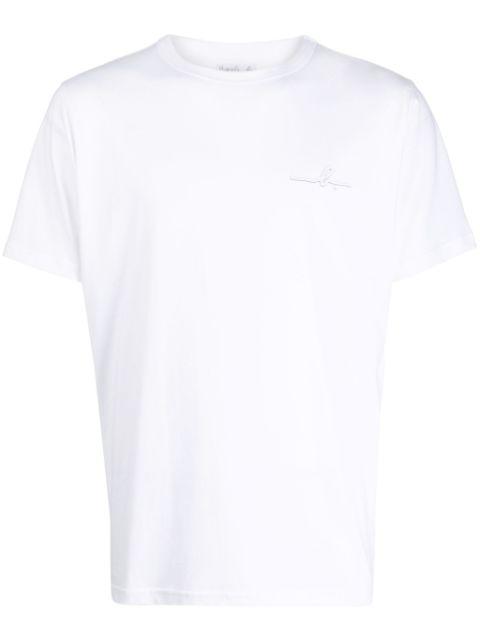 logo-print cotton T-shirt by AGNES B.