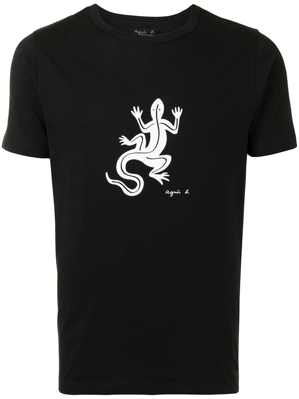 logo-print cotton T-shirt by AGNES B.