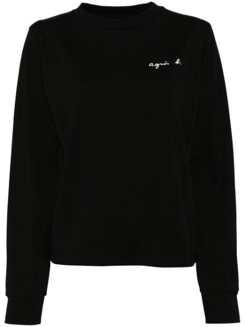 logo print long-sleeved t-shirt by AGNES B.