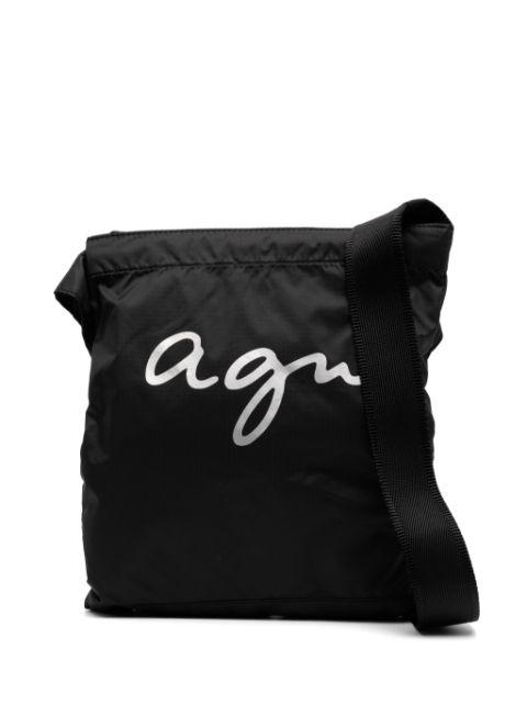 logo-print messenger bag by AGNES B.