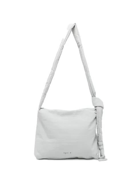 logo-print shoulder bag by AGNES B.