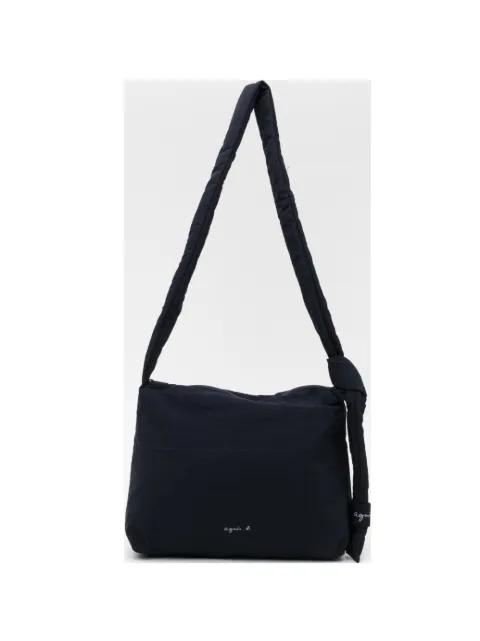 logo-print shoulder bag by AGNES B.