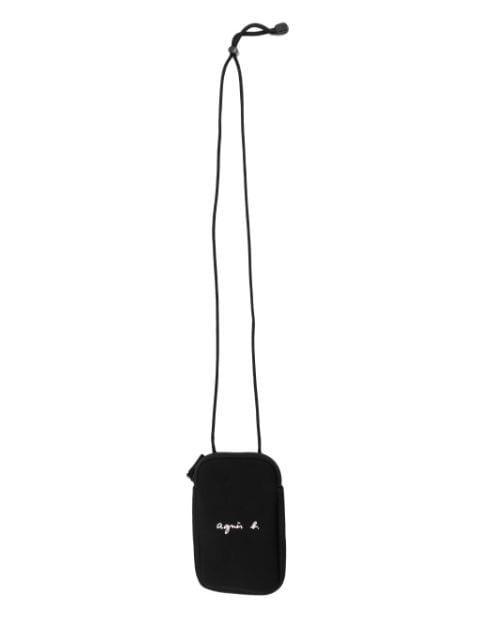 logo-print zipped cross body bag by AGNES B.