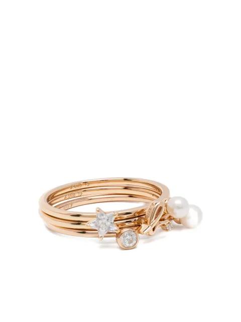 pearl charm ring set by AGNES B.
