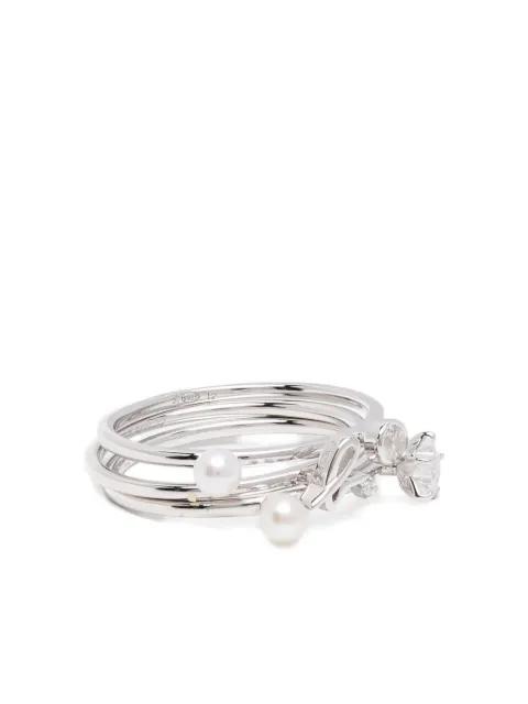 pearl-embellished ring by AGNES B.
